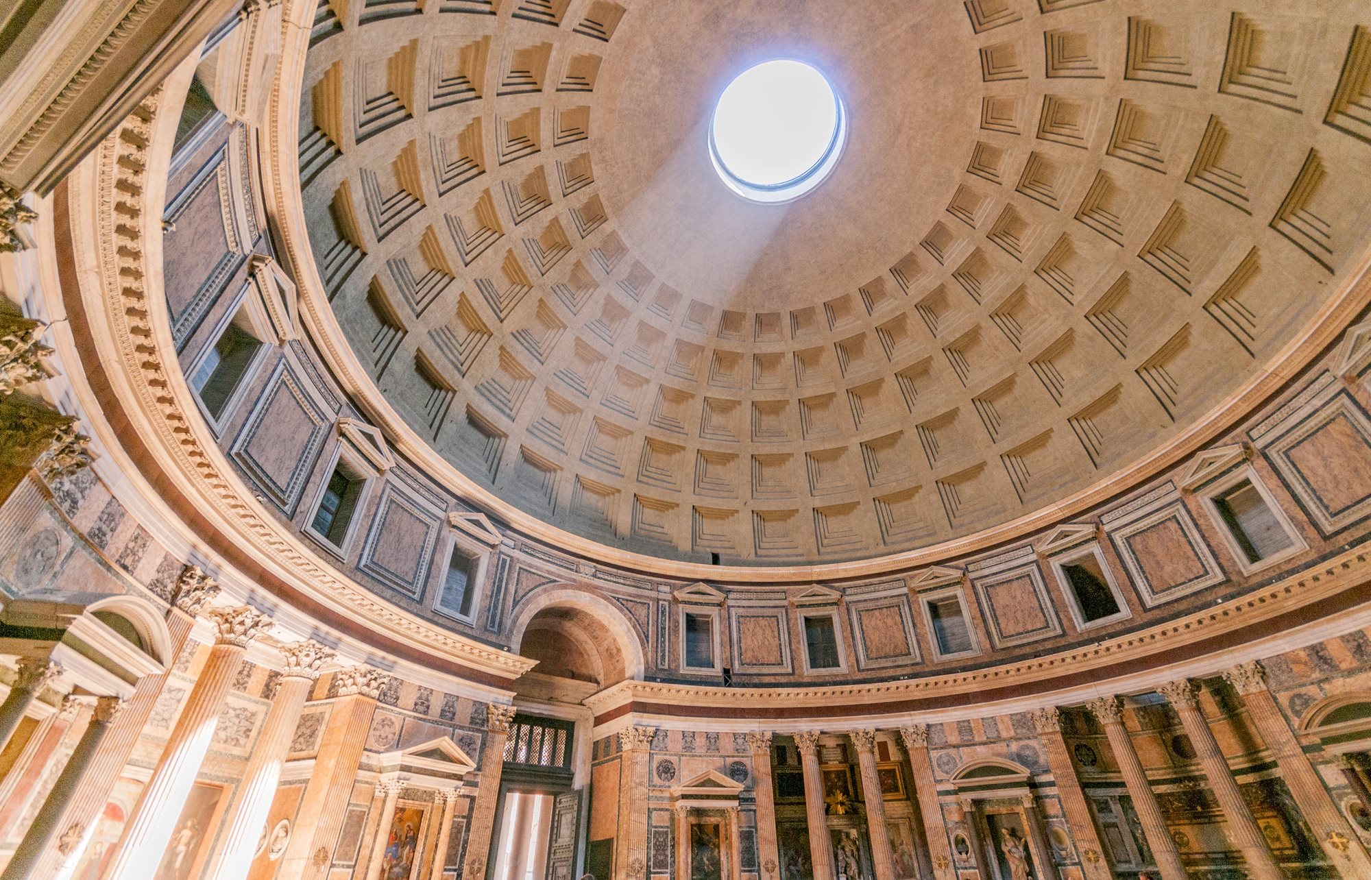 Roman building decorative ceiling